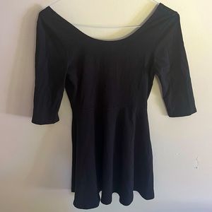 Express Black Fit and Flare Skater Dress, Small